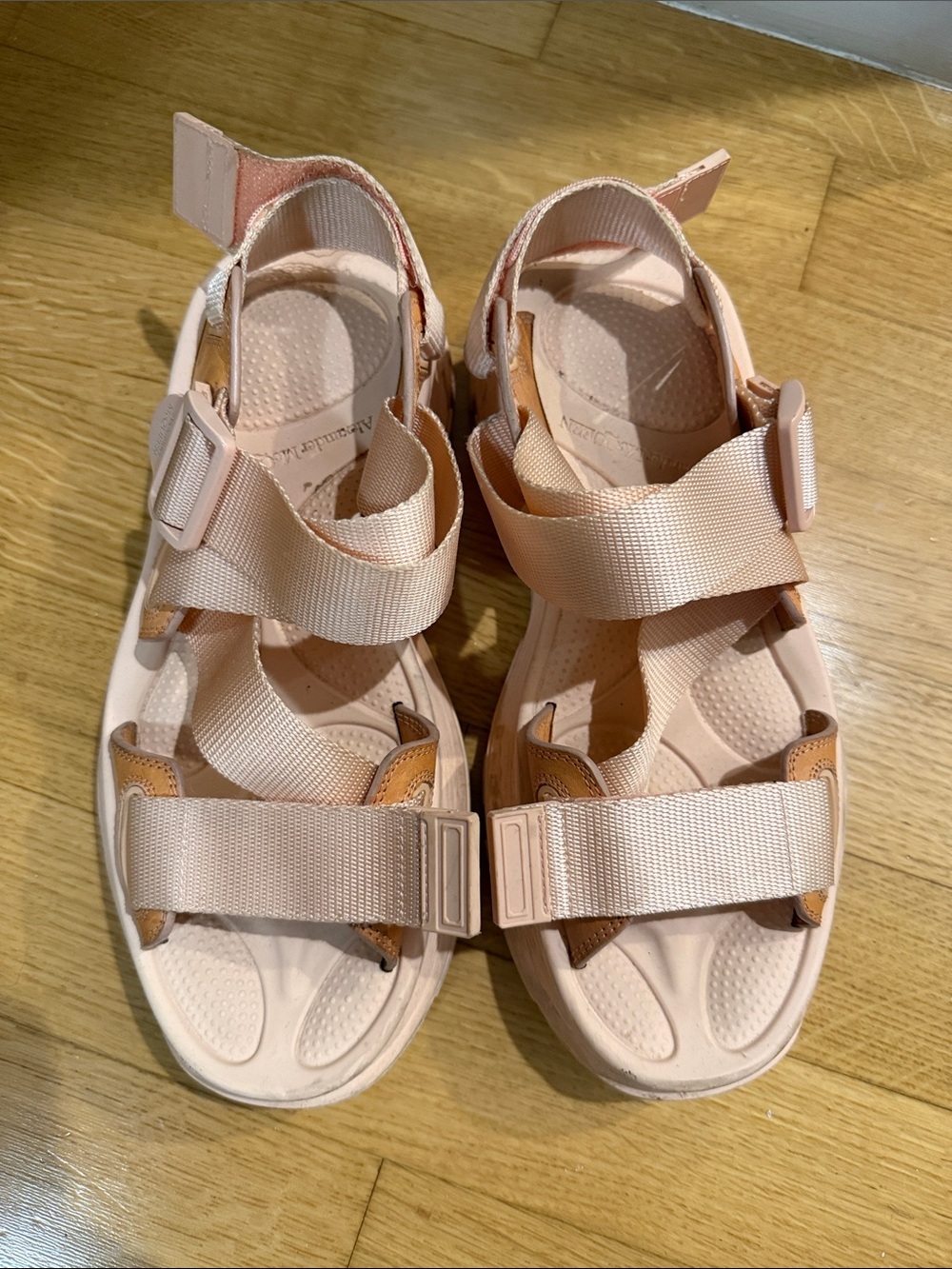Blush Pink Strappy Sport Sandals